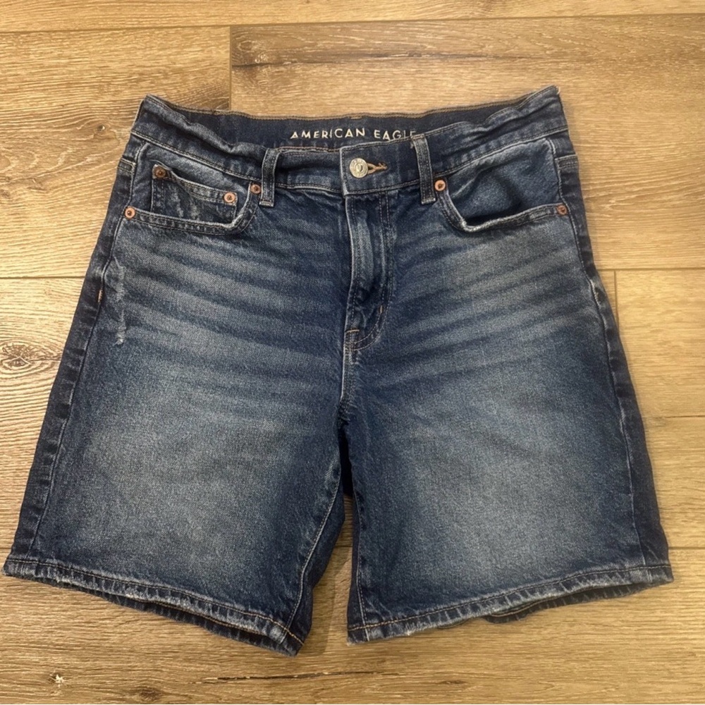 American Eagle Outfitters Women's Dark Blue Jean Shorts